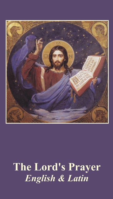 Our Father Latin/English Prayer Card